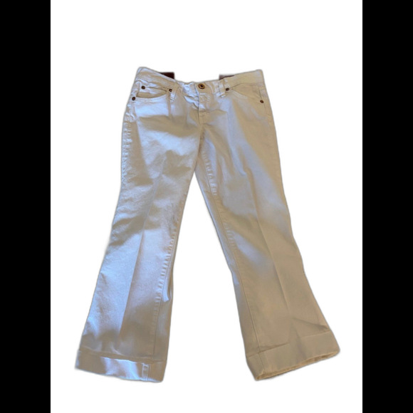Blue 2 White Women’s Size 26 Cuffed Capris Pants Jean like material Summer Vaca - Picture 1 of 10